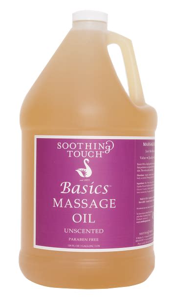 Basics Unscented Massage Oil Blend 1 Gallon Massage Oils 224 0177 Soothing Touch