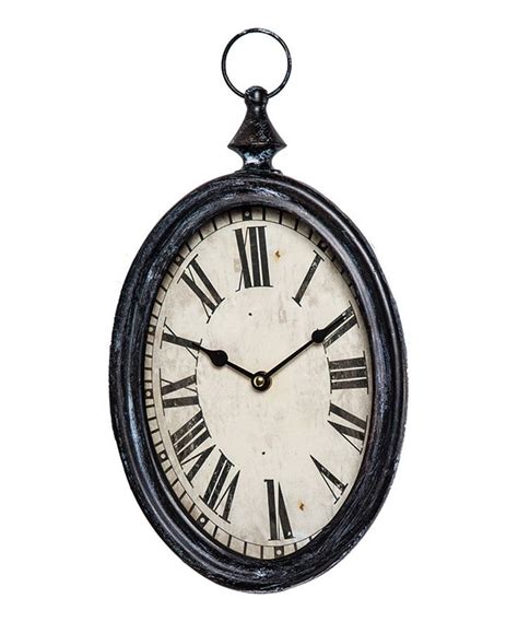 Black And White Antique Oval Wall Clock Wall Clock Clock Roman