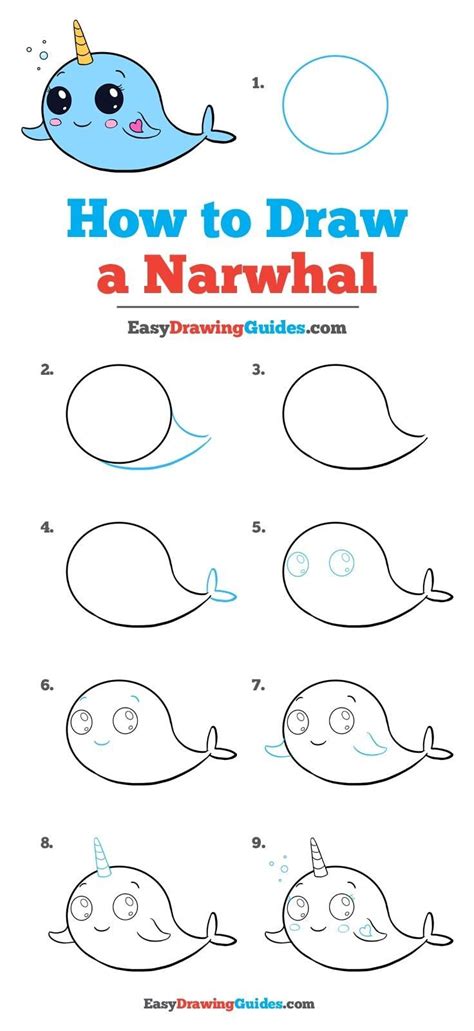 Maybe you would like to learn more about one of these? Learn How to Draw a Narwhal: Easy Step-by-Step Drawing Tutorial for Kids and Beginners. #Narwhal ...
