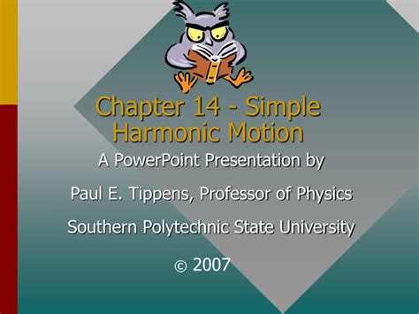 Ppt Chapter 14 Simple Harmonic Motion Powerpoint Presentation Free