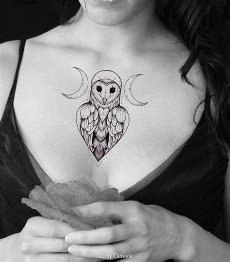 Owl Goddess Temporary Tattoo Owl Goddess Tattoo Owl