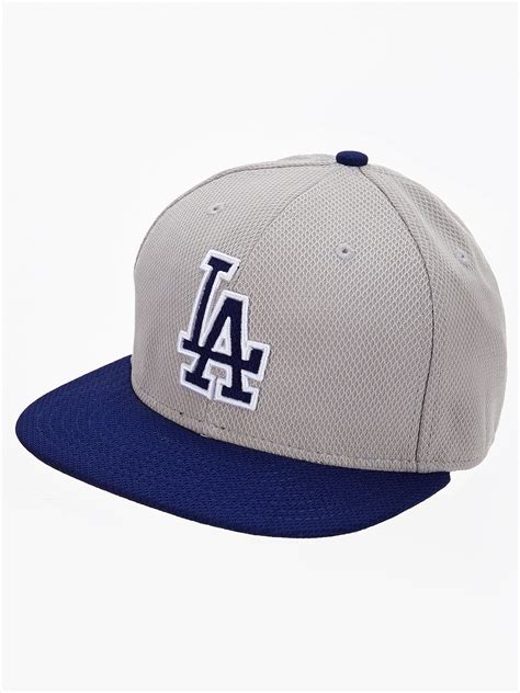 New Era 59fifty Fitted La Dodgers Cap In Gray Greyblue Lyst
