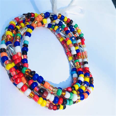Multi Colored Waist Bead Belly Bead Seed Beads Ghana Waist Bead