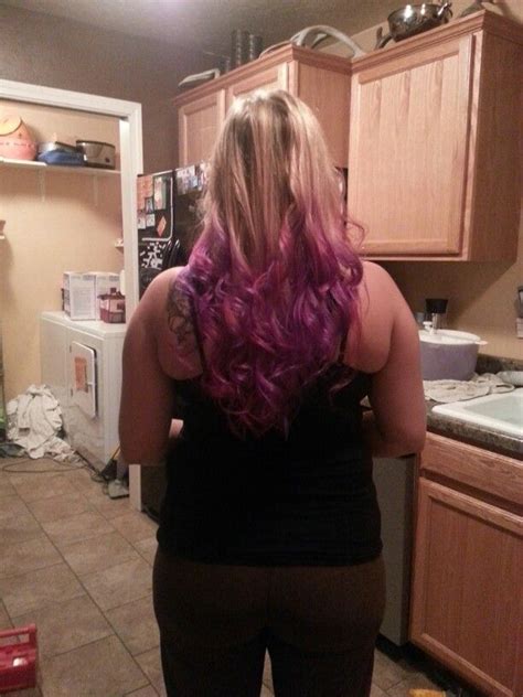 Pink And Purple Tips On Blonde Hair Hair Tips Dyed Pink Hair Dye