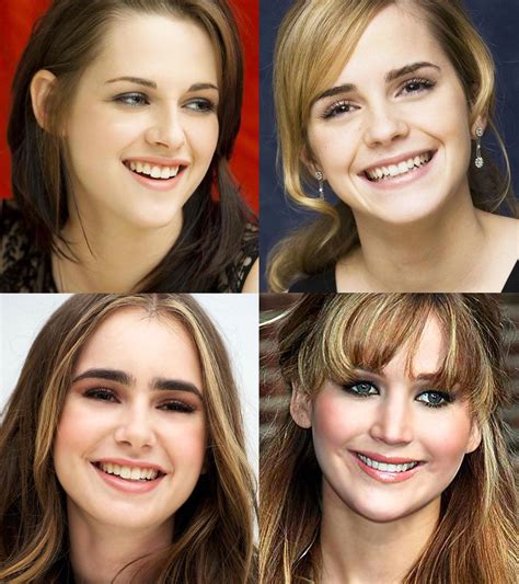 Emma Watson Jennifer Lawrence Kristen Stewart And Lily Collins