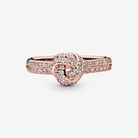Shimmering Knot Ring Rose Gold Pandora Canada