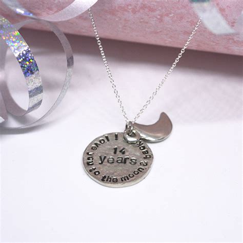 Maybe you would like to learn more about one of these? 14th Anniversary Moon Necklace - Anniversary Gifts