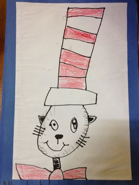 Crayons And Crafting How To Draw Dr Seuss The Cat In The Hat Step By