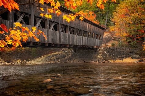 Nh Fall Colors Covered Bridges Photos 500px Albany Covered Bridge