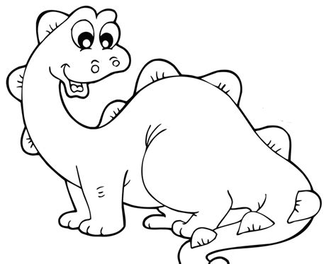 Cartoon baby dinosaur coloring page. Dinosaurier Zum Ausmalen Für Kinder - Malvorlagen