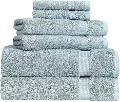 SALBAKOS 6 Piece Bath Towel Set Turkish Luxury Hotel Spa Collection