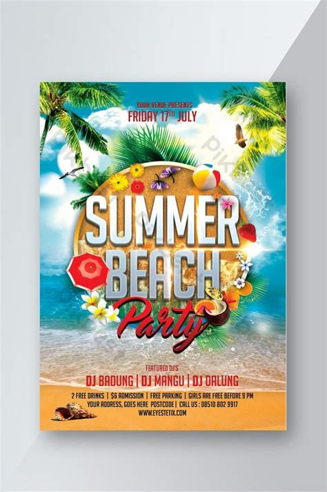 Summer Beach Party Flyer Psd Template Psd Free Download Pikbest