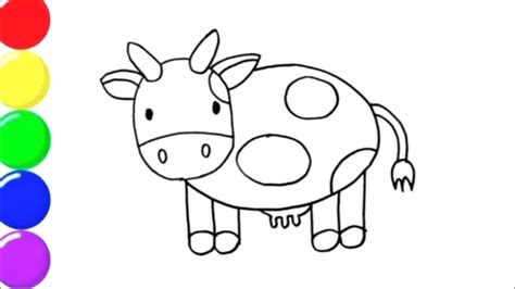 Menggambar Dan Mewarnai Sapi Lucuhow To Draw A Cute Cow Youtube