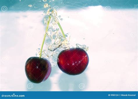 Cherry Splashing Stock Photo Image Of Disemboguement Splash