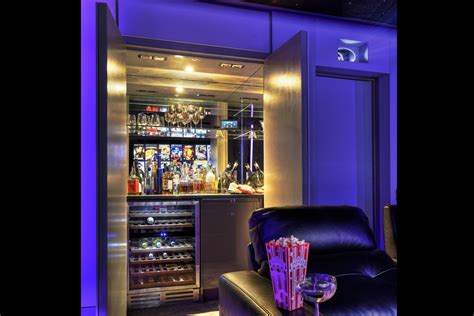 Home Cinema Room Featuring Bar British Institute Of Interior Design