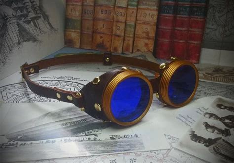 steampunk goggles brass and brown leather by discombobulous 60 00 steampunk goggles steampunk