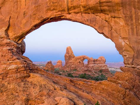 Turret Arch Through North Window Arch Utah National Parks Hiking