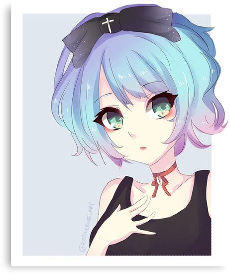 Goth Anime Girl Canvas Print By Keitherine Art Redbubble