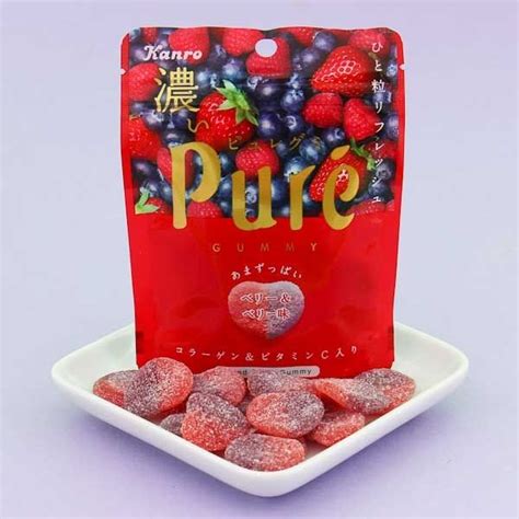 Kanro Puré Gummy Double Berry In 2021 Sour Candy Japan Candy