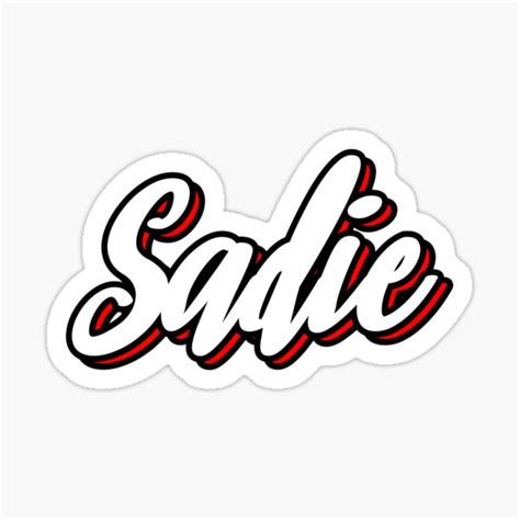 Sadie First Name Hand Lettering Design Sticker For Sale By Sulies Redbubble