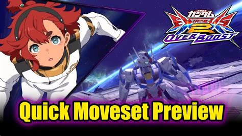 Quick Look At Gundam Aerial Moveset Gundam Extreme Vs 2 Over Boost