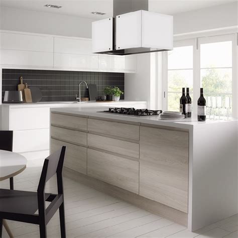 Laminate cabinets can be painted. White Wood Grain Laminate Kitchen Cabinets - Buy Laminate ...