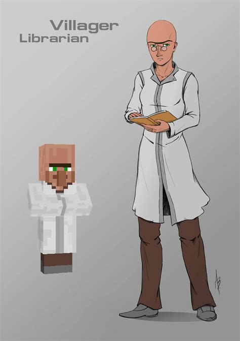 villager librarian by amee j minecraft anime minecraft drawings minecraft fan art