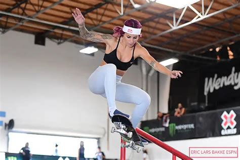 skateboarder leticia bufoni presented with record certificates at x games 2022 guinness world