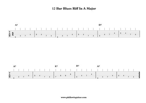 simple 12 bar blues riff