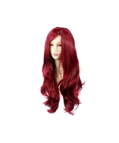 Sexy Fabulous Long Layers Wavy Wig Burgundy Mix Red Ladies Wigs Skin Top C511go0pq01