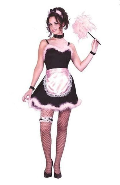 Sexy Pink French Maid Costume Adult Medium Large For Sale Online