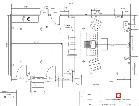 Smoke detector utilizes an ionization sensor to detect fire hazards and sounds an 85 db alarm when a hazard is detected. home theatre design layout » Design and Ideas