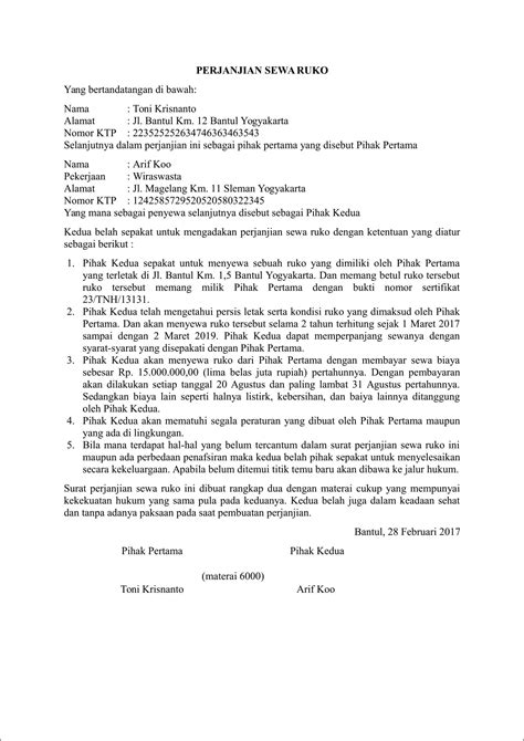 Surat Perjanjian Sewa Tanah Sawah Homecare24