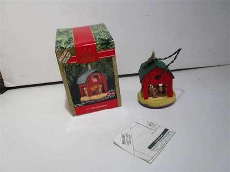 Vintage 1990 Hallmark Magic Light And Motion Ornament Santas Ho Ho Hoedown Ebay