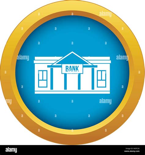 Bank Building Icon Blue Vector Isolated Stock Vector Image And Art Alamy