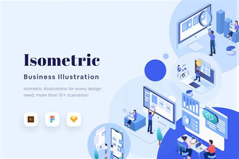 Isometric Business Illustration Pack Templates And Themes Creative Market