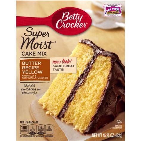 Betty crocker cake mix yellow calories nutrition 20. Betty Crocker Super Moist Cake Mix Butter Recipe Yellow 15 ...
