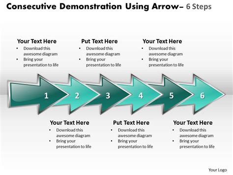Business Powerpoint Templates Consecutive Demonstration Using Arrows