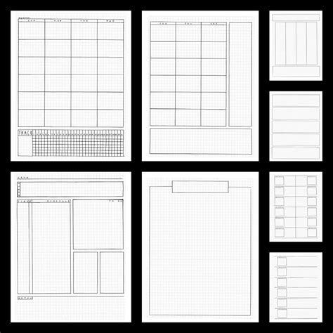 And you can find both version: Bullet Journal Planner Pages Printable by BlacklineMasters ...