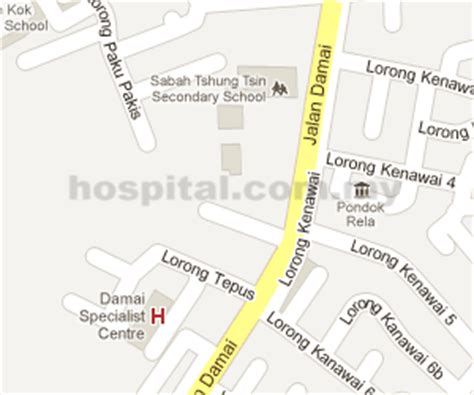Lourdes medical centre, jalan ipoh damai service hospital, jalan ipoh hospital pusrawi, jalan tun razak Damai Specialist Centre (Kota Kinabalu) - hospital.com.my