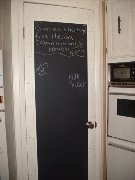 With Blackboard Paint Convert A Kitchen Door To A Memo Board Vintage
