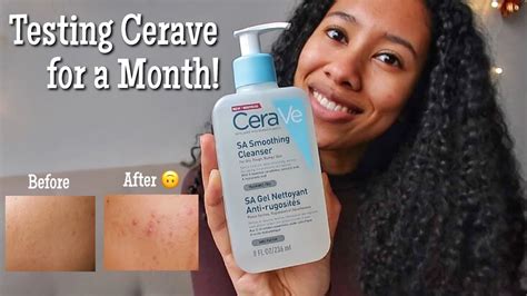Testing Cerave Sa Cleanser For One Month Youtube