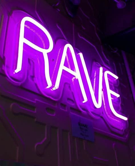 Rave Neon Sign Rave Neon Light Sign Party Neon Sign Neon Etsy