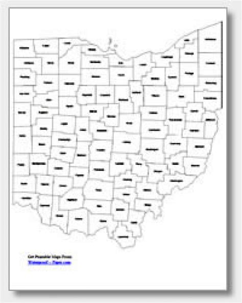 State Of Ohio County Map Pdf Printable Map