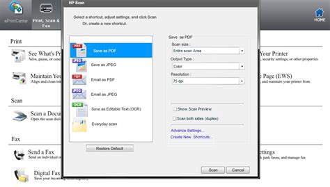 Save scanned document as pdf