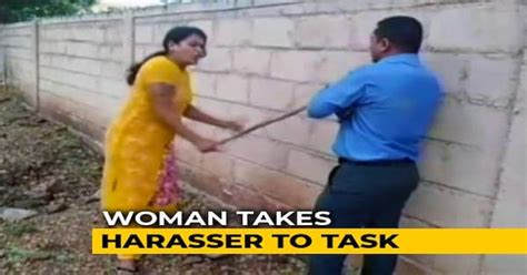 On Video Karnataka Woman Beats Bank Officer Over Sex For Loan Demand