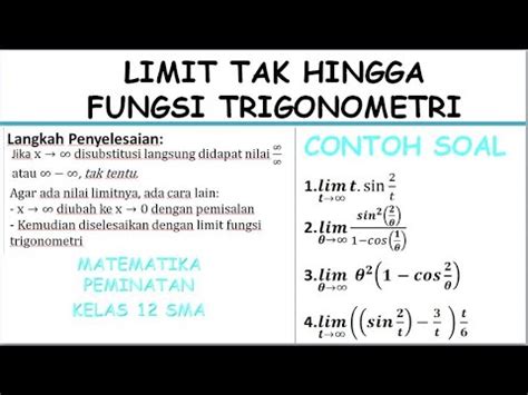 Konsep Limit Tak Hingga Fungsi Trigonometri YouTube