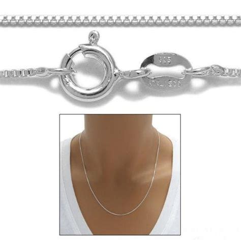 Sterling Silver Box Chain Made In Italy 925 Solid Sterling Etsy Uk