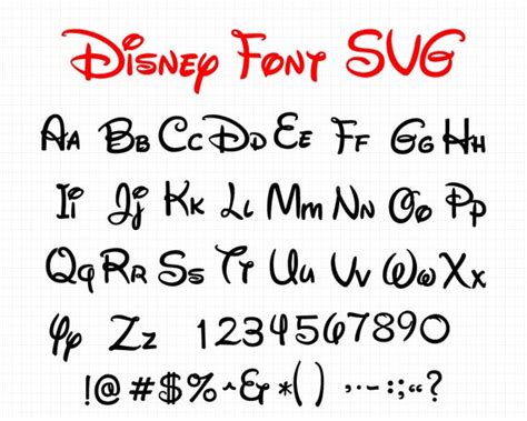 Disney Alphabet Disney Svg Eps Png Dxf Disney Font Silhouette 169
