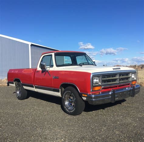 1986 Dodge D150 Custom Half Ton Long Bed Pickup Truck W60k Miles For